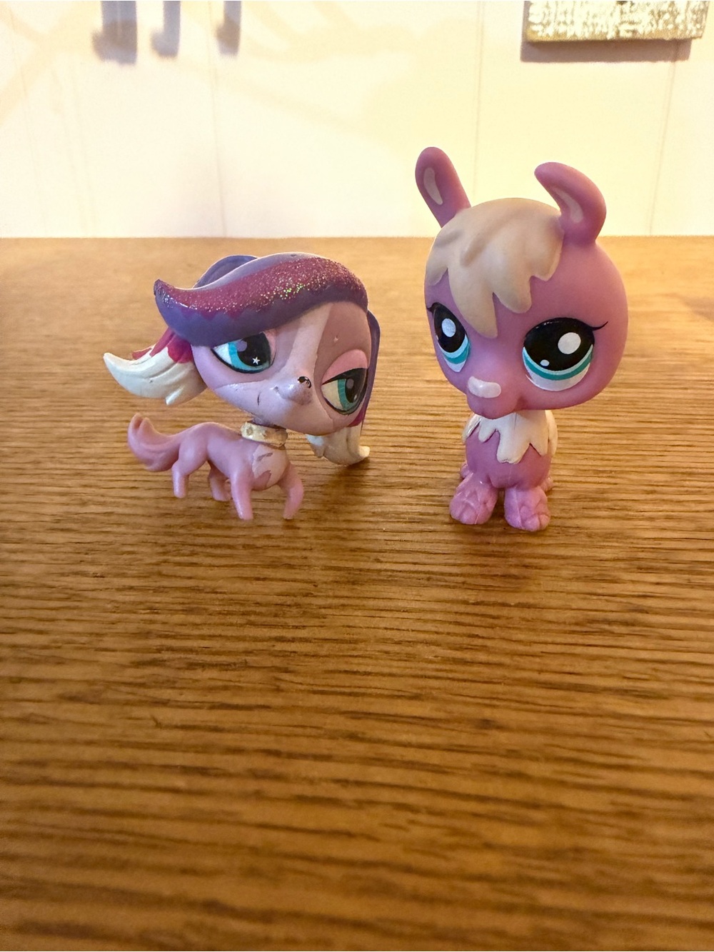 Littlest Pet Shop Purple and Pink Glitter Pet Figures - 2 Pack